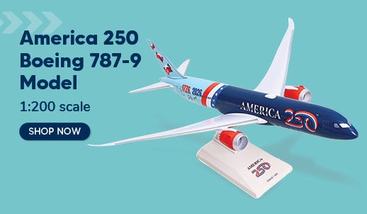 America 250 Boeing 787-9 Model
