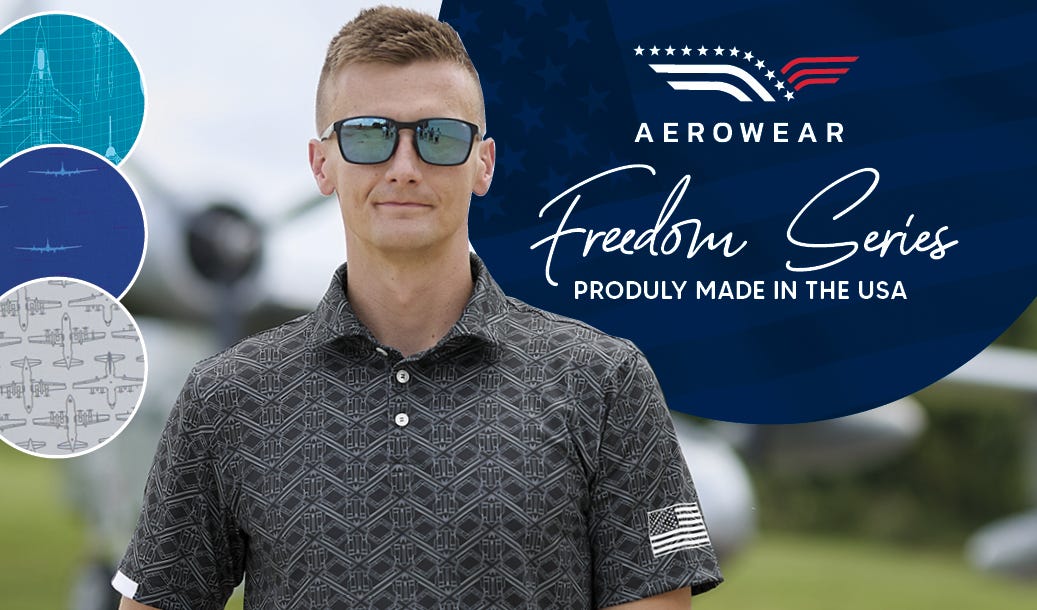 Man wearing Aerowear shirt