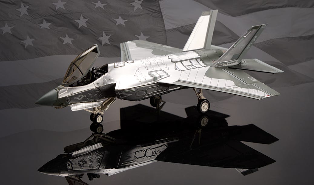 Image of F-35C Lightning II Mirror Reflective Die-Cast Model