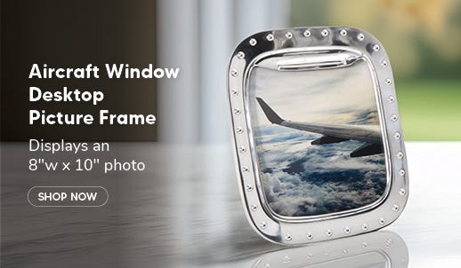 Aircraft Window Desktop Picture Frame