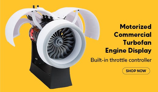 Motorized Commercial Turbofan Engine Display