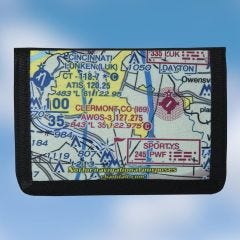 Custom U.S. Aeronautical Chart Tri-Fold Nylon Wallet
