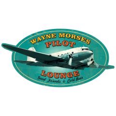 Personalized Pilot Lounge Sign