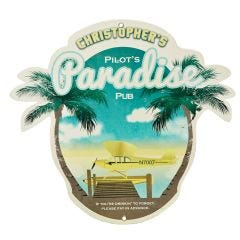Personalized Pilot's Paradise Pub Metal Sign 
