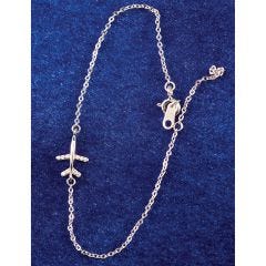 Sterling Silver Airplane Bracelet    