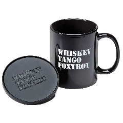 Whiskey Tango Foxtrot Coffee Mug and Coaster Set