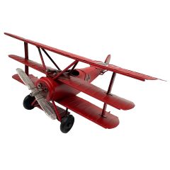 Metal Red Baron Triplane Model Décor 