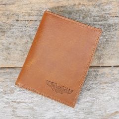 Pilot Wings Leather Passport Holder 