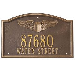Pilot Wings Address Wall Plaque