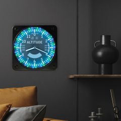 LED Altimeter Instrument Wall Clock    