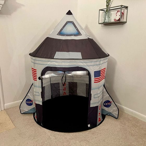 NASA Rocket Ship Pop Up Play Tent