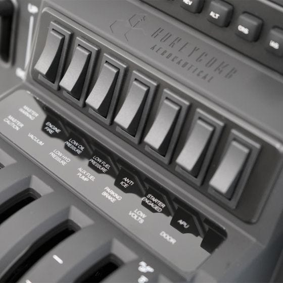 Throttle Quadrant controls up close 