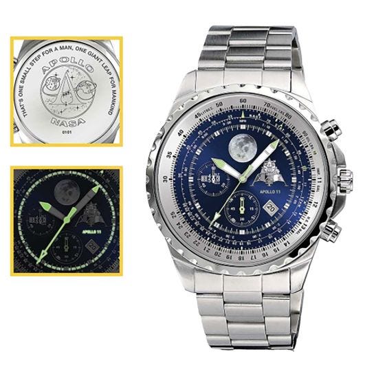 Front view of watch on white