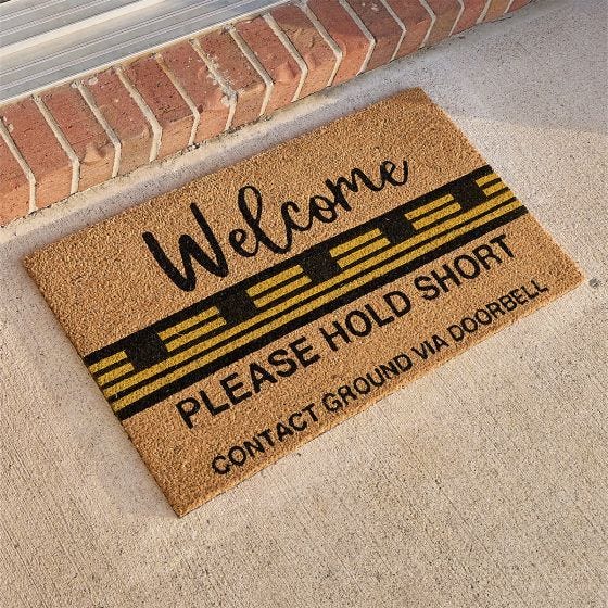 Door mat at front door