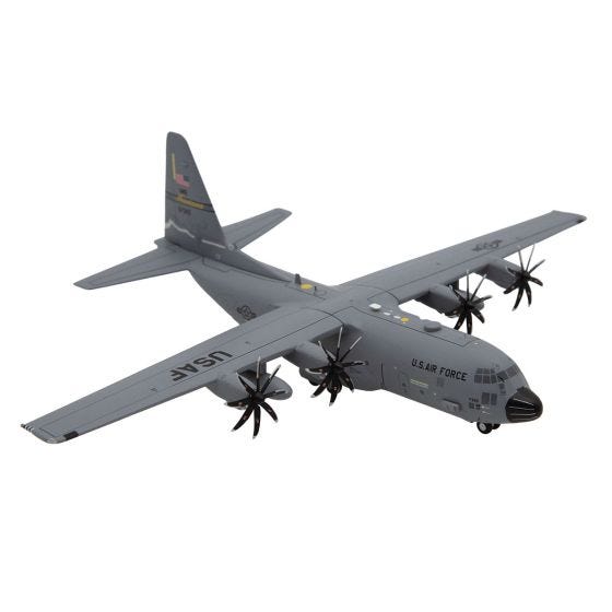 Side view of USAF C-130H Hercules Montana Ang Model
