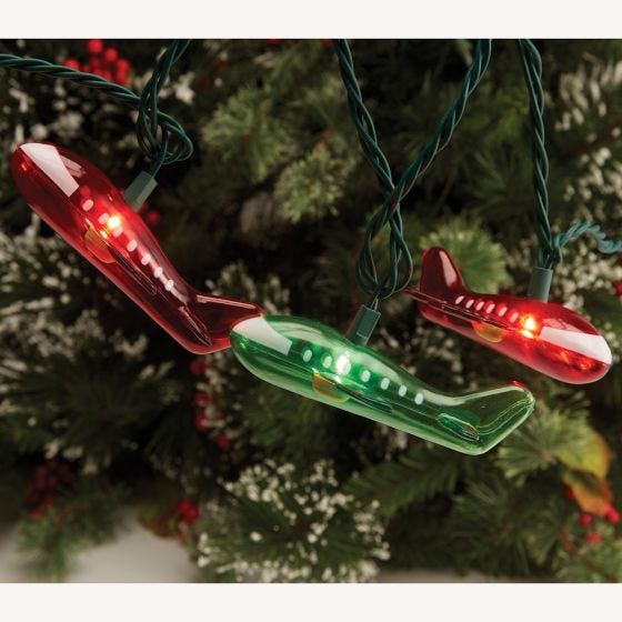 Airplane Christmas Lights on christmas tree Airplane Christmas Lights on christmas tree