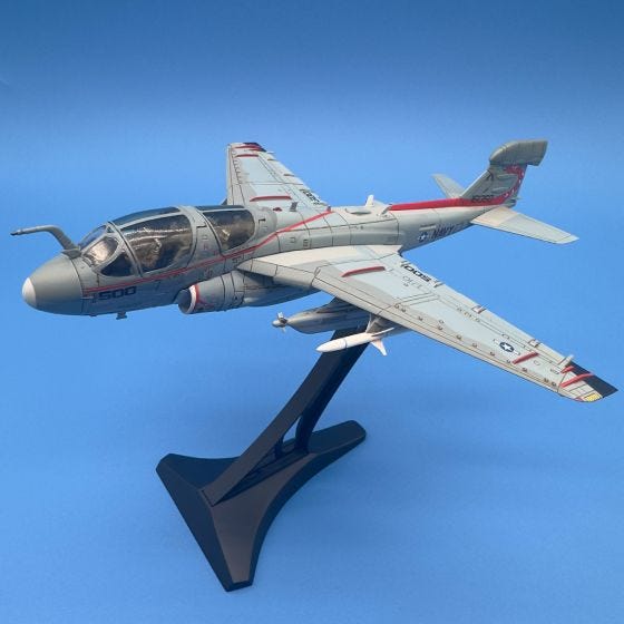 Full view of EA-6B on stand Full view of EA-6B on stand