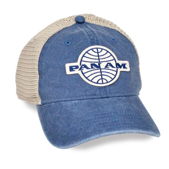 Pan AM Hat on white Pan AM Hat on white