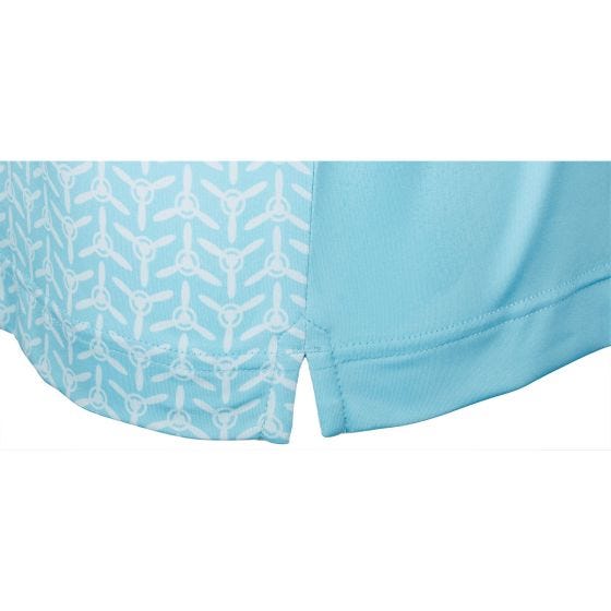 Side view of bottom of shirt