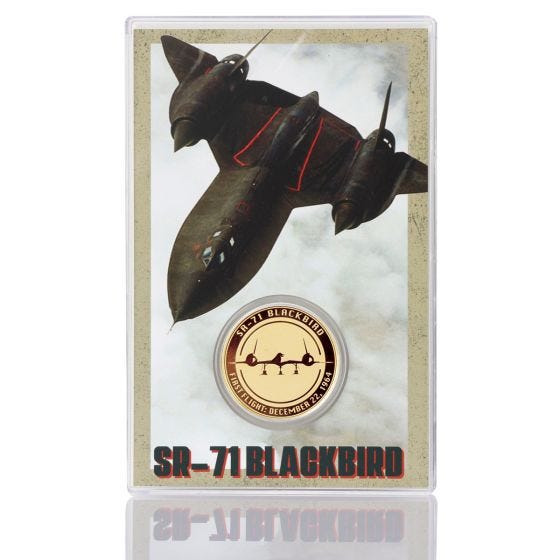 SR-71 Blackbird coin - front