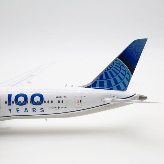 United Airlines Boeing 787-9 100th Anniversary Die-Cast Model