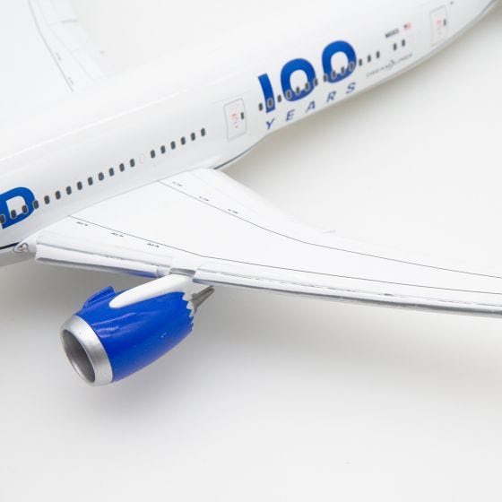 United Airlines Boeing 787-9 100th Anniversary Die-Cast Model