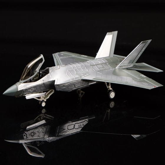 F-35C Lightning II model on black with reflection F-35C Lightning II model on black with reflection