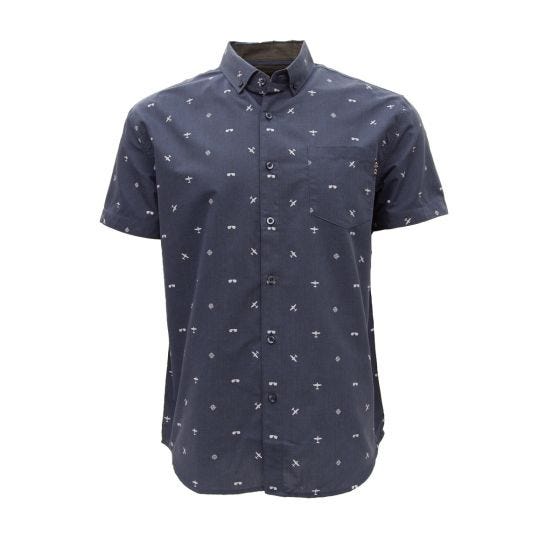 The Pilot s Short Sleeved Button Down Dress Shirt