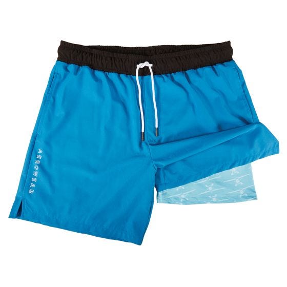 Blue Swim Trunks on white Blue Swim Trunks on white