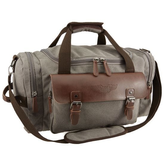 Front view of duffel bag Front view of duffel bag
