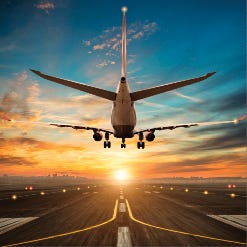 Plane Taking Off Runway