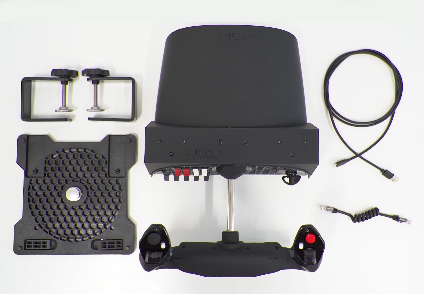 components of what is shipped in package with Honeycomb Alpha yoke