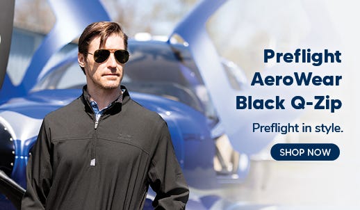 Preflight AeroWear Black Q-Zip. Preflight in style. Shop Now.