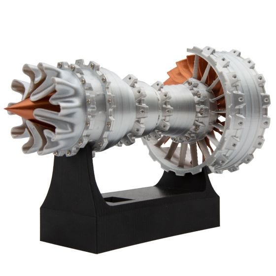 Motorized Aircraft Turbofan Engine Display
