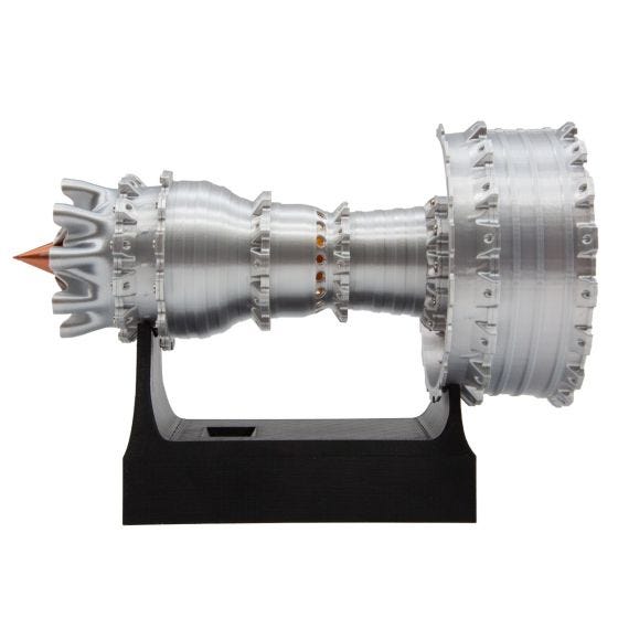 Motorized Aircraft Turbofan Engine Display