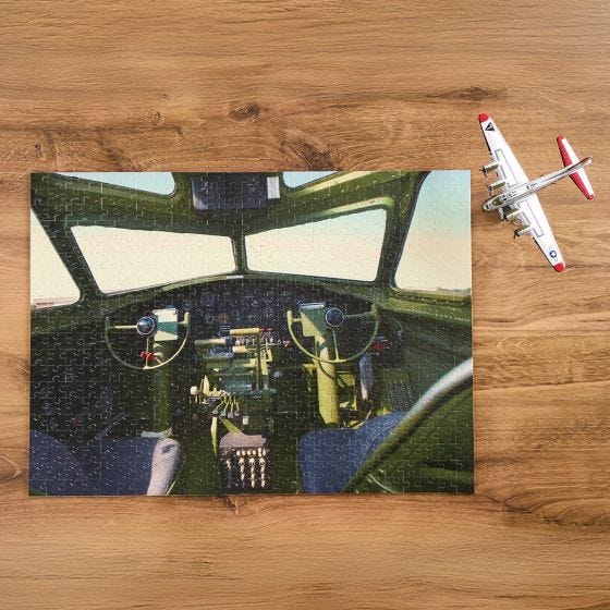 B-17 Bomber Cockpit Puzzle scene image
